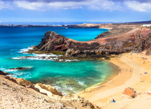 Volcanic island Lanzarote Papagayo Canary Spain